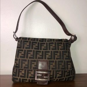Vintage fendi mama baguette handbag zucca print
